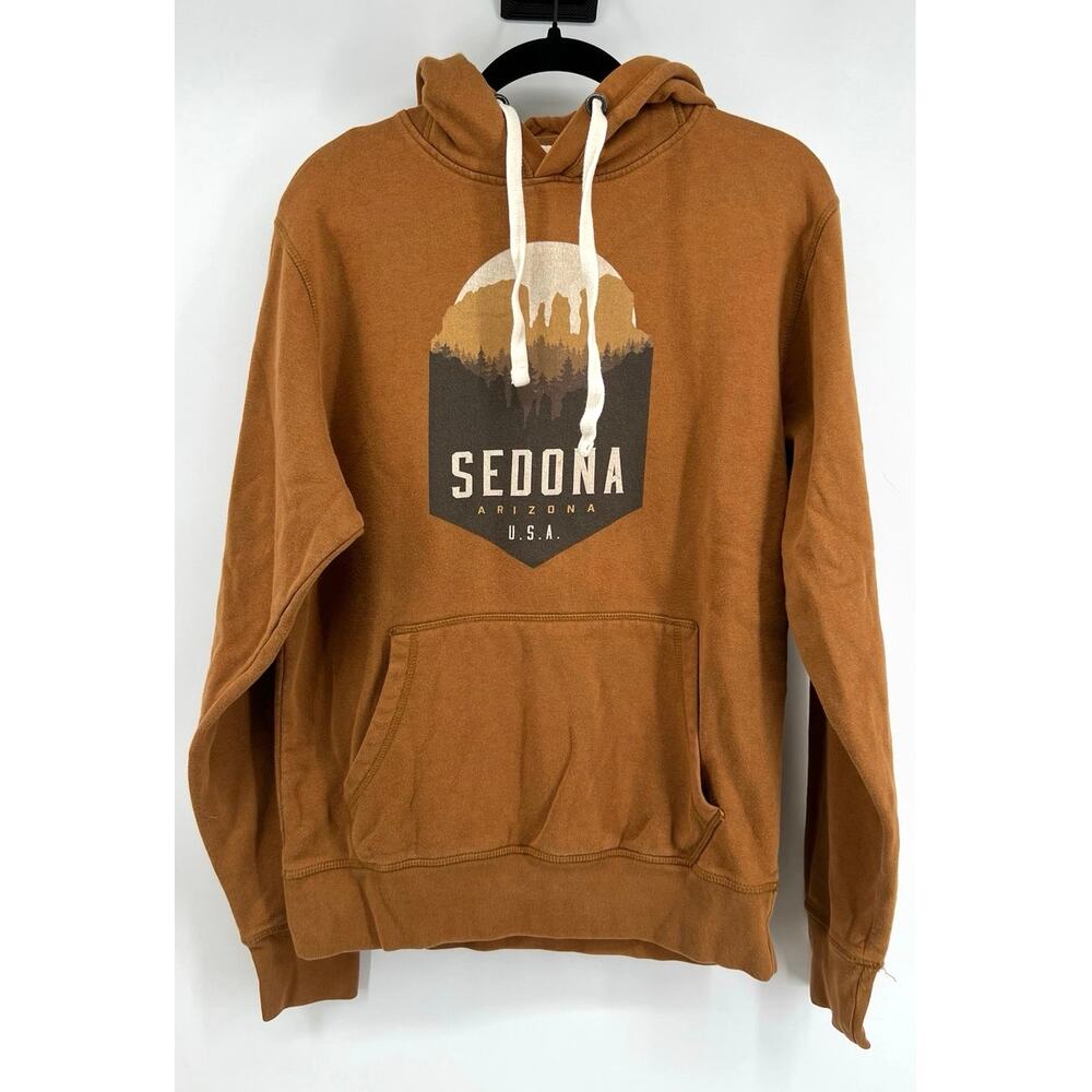 League Sedona Arizona Graphic Hoodie Men's Size Large Tan/Brown